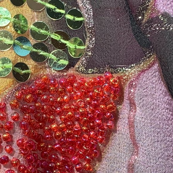 Silk Sequins & Beaded Coverup - Picture 10 of 12